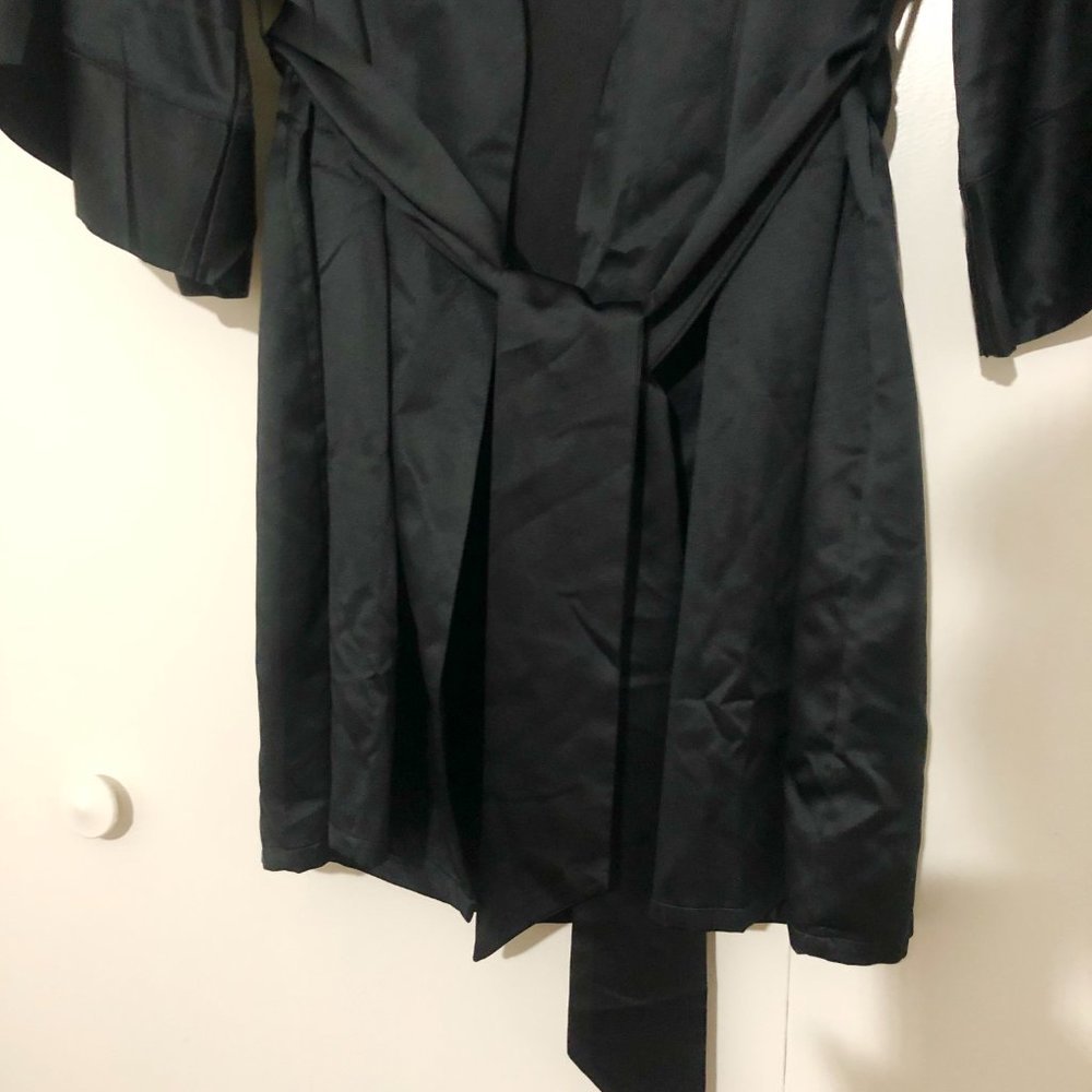 NWT Thirdlove Black Satin Kimono Sleeve Dressing Gown Robe (OS) - Picture 7 of 10